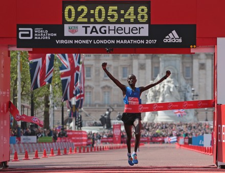 Kenyan Daniel Wanjiru wins the 2017 London Marathon, Gbr, England - 23 Apr 2017