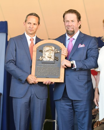 MLB Hall of Fame , Jeff Idelson and Jeff Bagwell, Cooperstown, New York, United States - 30 Jul 2017