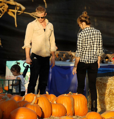 Cam Gigandet and family at Mr Bones Pumpkin Patch, Los Angeles, America - 27 Oct 2010