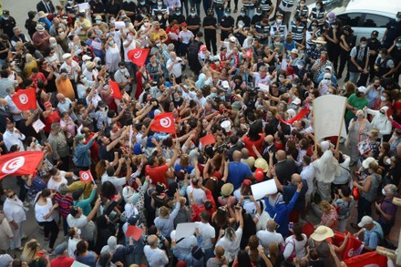 Abir Moussi Protest In A Rally Front Union of Muslim Ulemas, Tunisia City, Tunisia - 03 Sep 2021