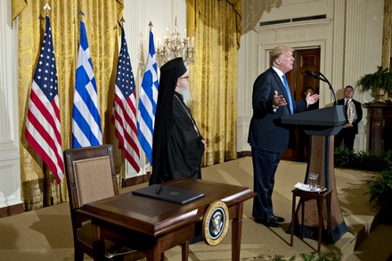 President Trump Hosts The Greek Independence Day Celebration, Washington, District of Columbia, United States - 22 Mar 2018