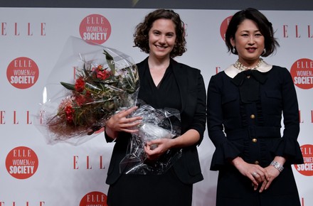Audrey Hepburn's granddaughter, Model  Emma Kathleen Ferrer and Editor-in-Chief for ELLE Contents Department, Kanako Sakai attend the "ELLE WOMEN in SOCIETY 2018" on June 16, 2018, Tokyo, Japan. Japanese magazine "ELLE JAPON" hold an event for Japanese businesswomen every year.