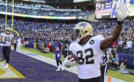 New Orleans Saints kicker Wil Lutz (3) kicks the point after touchdown  against the Baltimore Ravens during the second half of an NFL game at M&T  Bank Stadium in Baltimore, Maryland, October