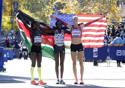 Mary Keitany of Kenya wins the 2018 New York City Marathon, United States - 04 Nov 2018