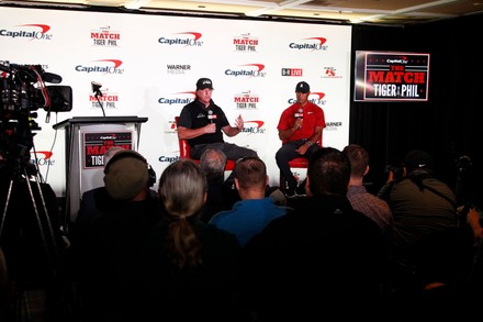 Longtime Rivals Phil Mickelson Tiger Woods Editorial Stock Photo