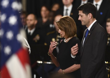 Pelosi and Ryan pay respects to 41st President George HW Bush, Washington, District of Columbia, United States - 03 Dec 2018