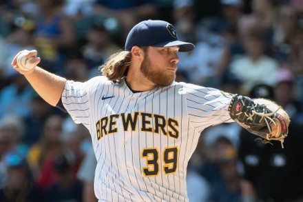 Milwaukee, Wisconsin, USA. September 5, 2021: Milwaukee Brewers starting  pitcher Corbin Burnes #39 pitches during MLB baseball game between the St.  Louis Cardinals and the Milwaukee Brewers at American Family Field in