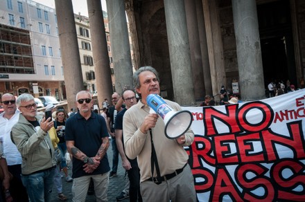 Forza Nuova Sit-in Against Green Pass In Rome, Italy - 06 Sep 2021