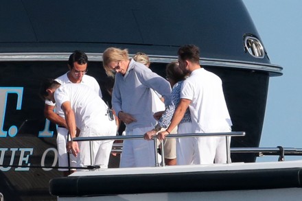Exclusive - Valentino in the Aeolian Islands aboard his yacht, Italy - 02 Sep 2021