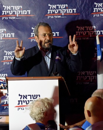 Former Israeli Prime Minister Ehud Barak Campaigns In Tel Aviv, Israel - 17 Jul 2019