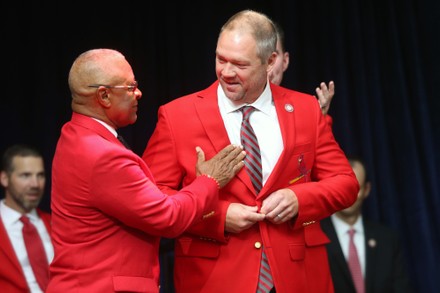 Former St. Louis Cardinals players Jason Isringhausen and Scott Rolen are inducted into team Hall of Fame, Missouri, United States - 24 Aug 2019