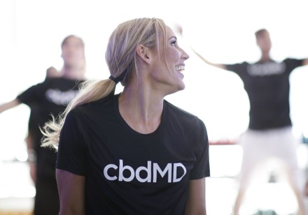 Olympic bobsledder Lolo Jones hosts workout at cbdMD event, New York, United States - 01 Oct 2019