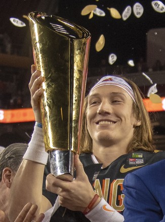 Clemson Quarterback Trevor Lawrence Hold Dr Editorial Stock Photo ...