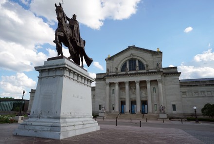 Statue Saint Louis Sits Front Art Editorial Stock Photo - Stock Image