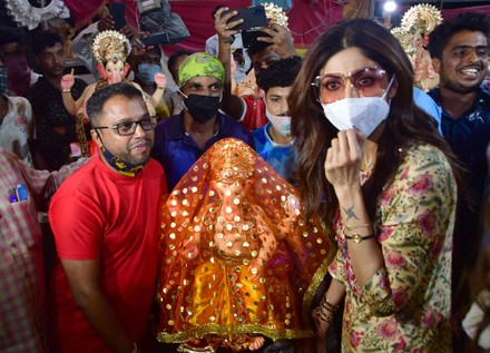Bollywood Actress Shilpa Shetty Brings Idol Of Lord Ganesha Ahead Of Ganeshotsav, Mumbai, Maharashtra, India - 08 Sep 2021