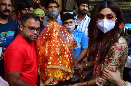 Bollywood Actress Shilpa Shetty Brings Idol Of Lord Ganesha Ahead Of Ganeshotsav, Mumbai, Maharashtra, India - 08 Sep 2021