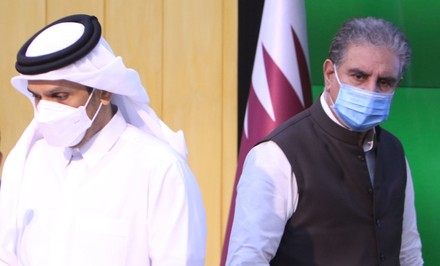 Qatar's Deputy Prime Minister press conference with Pakistan's Foreign Minister Qureshi, Islamabad - 09 Sep 2021