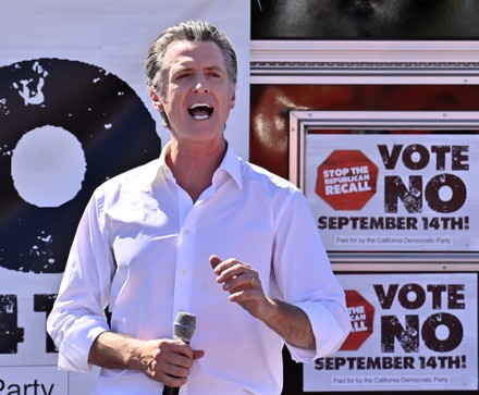 Allegations Fly as Recall Vote Looms for California's Gov. Newsom, Los Angeles, United States - 12 Sep 2021