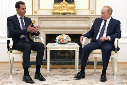 Russian President Vladimir Putin meets with Syrian President Bashar al-Assad in Moscow, Russian Federation - 13 Sep 2021