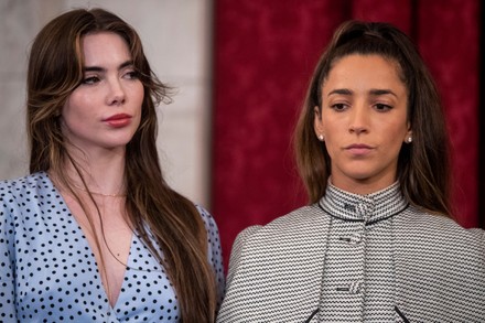 Us Olympic Gymnasts Mckayla Maroney L Redaktionelles Stockfoto