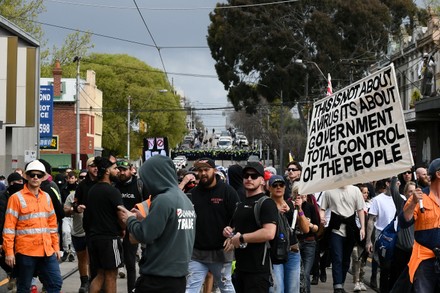 Melbourne Freedom Rally, Melbourne CBD, Melbourne, Australia - 18 Sep ...