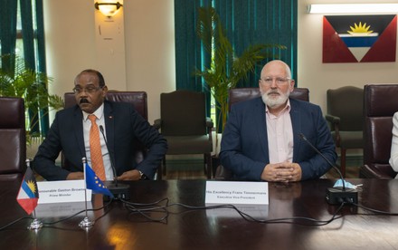 Timmermans travels to Antigua and Barbuda to talk about Climate Change, St John - 20 Sep 2021