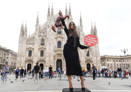 Protest in Milan to ban the use of fur in the fashion industry, Italy - 21 Sep 2021