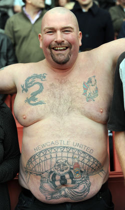 Newcastle Fan Shows His Tattoo Editorial Stock Photo - Stock Image |  Shutterstock