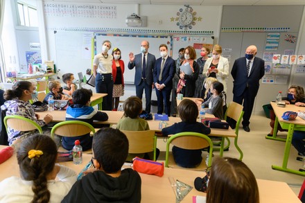 European Day of Languages, Banking and Beaune visit a school, France - 27 Sep 2021