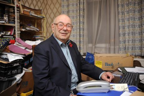 Rabbi Lionel Blue in the study of  at his home in Finchley, London, Britain - 04 Nov 2010