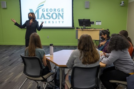 Harris Visits George Mason University for National Voter Registration Day, Fairfax, Virginia, USA - 28 Sep 2021