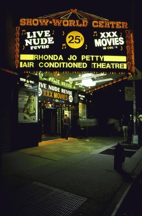 Pornographic Theater Advertising Xxxrated Films On Editorial Stock