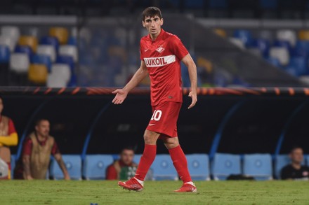 Ruslan Litvinov of Spartak Moscow shoots on goal during the UEFA