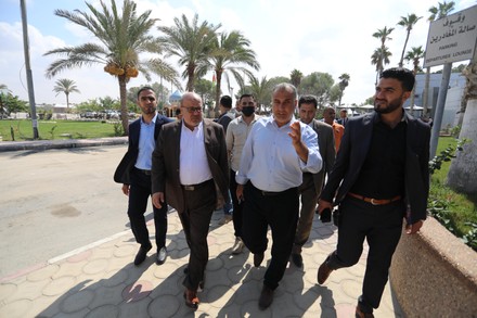 Head of government administration in Gaza Strip, Essam Al-Dalis makes an inspection tour of the Rafah crossing between the Gaza Strip and Egypt, before he cross the border to Egypt, Rafah, Gaza Strip, Palestinian Territory - 03 Oct 2021