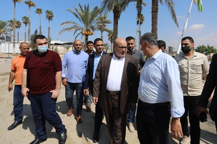 Head of government administration in Gaza Strip, Essam Al-Dalis makes an inspection tour of the Rafah crossing between the Gaza Strip and Egypt, before he cross the border to Egypt, Rafah, Gaza Strip, Palestinian Territory - 03 Oct 2021