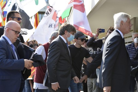 Puigdemont hearing in Sassari on extradition to Spain, Italy - 04 Oct 2021