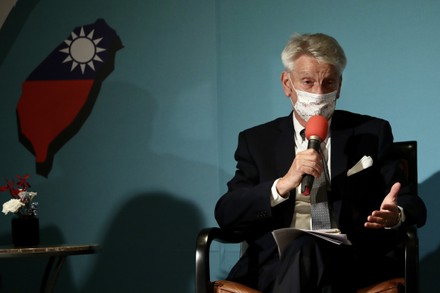 French Senator Alain Richard press conference in Taipei, Taiwan - 08 Oct 2021