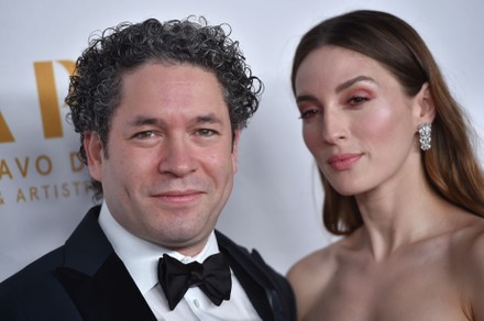 Los Angeles Philharmonic Music Director Gustavo Dudamel and wife