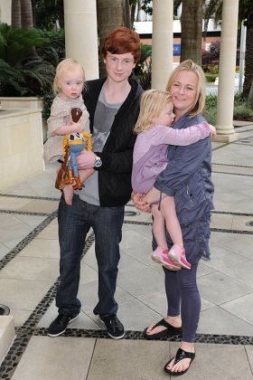 Shaun Ryder with wife Joanne with son Oliver and daughters Pearl