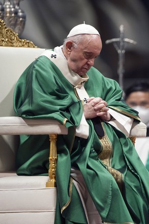 Holy Mass Celebrated By Pope Francis Editorial Stock Photo - Stock