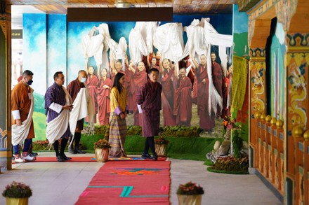 King Jigme Kchesar Namgyel Wangchuck and Queen Jetsun Pema visited Paro Airport, Bhutan - 13 Oct 2021