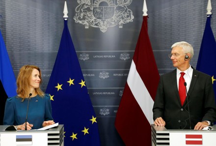 Estonian Prime Minister Kaja Kallas During Editorial Stock Photo ...