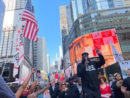 Rally for Freedom in Times Square, New York, USA - 16 Oct 2021