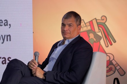 Rafael Correa Delgado, Former President Of Ecuador, Present At The International Book Fair In Mexico City - 16 Oct 2021