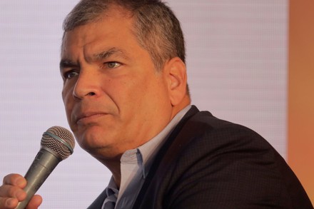 Rafael Correa Delgado, Former President Of Ecuador, Present At The International Book Fair In Mexico City - 16 Oct 2021