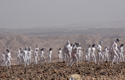 Artist Spencer Tunick Photographs 200 Nude People In The Israeli Desert, Arad, Israel - 17 Oct 2021