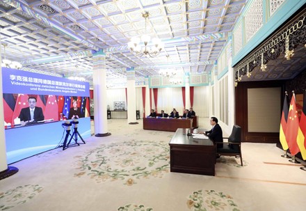 China Beijing Li Keqiang Merkel Meeting - 18 Oct 2021