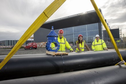 Work has started on building ScotlandÕs first Ôfifth generationÕ heating network at the countryÕs manufacturing innovation district in Renfrewshire, renfrewshire, paisley, Scotland  UK - 20 Oct 2021