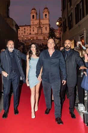 Quentin Tarantino strolls in Via Cndotti, Rome, Italy - 20 Oct 2021