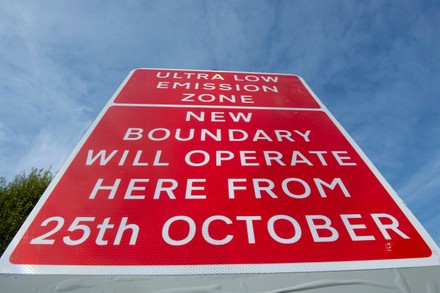 Ulez Boundary Sign Eltham On A205 Editorial Stock Photo - Stock Image ...